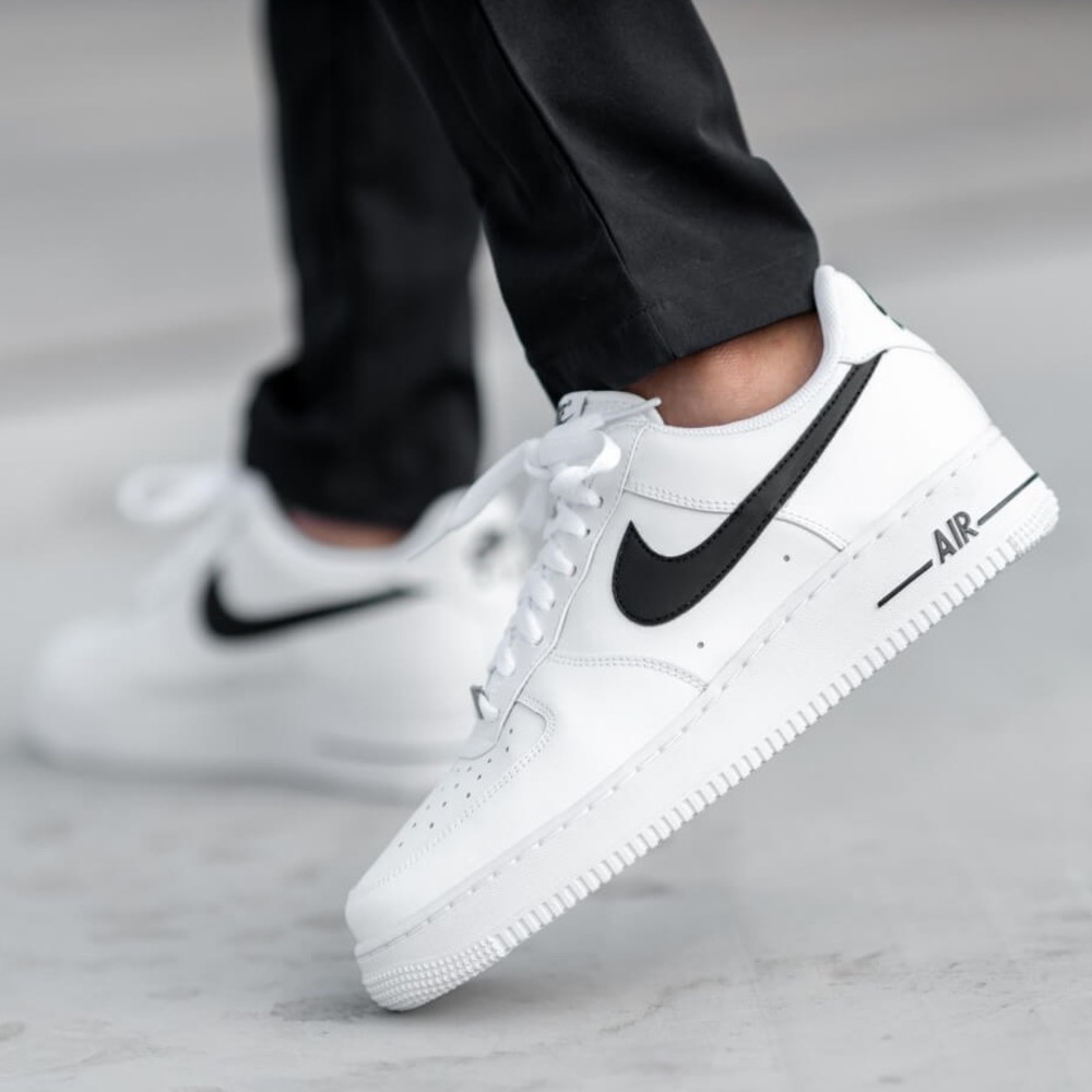 πΈ NIKE AIR FORCE 1 Sneakers Shoes AF1 White Black - Picture 6 of 12
